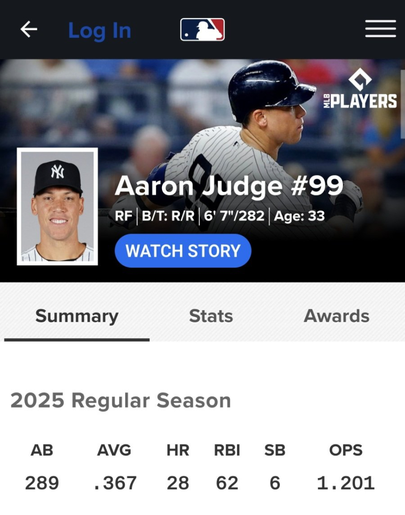 아론-저지-2025시즌-실시간-성적