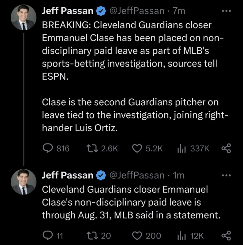 클라셰-배팅관련-조사받는중